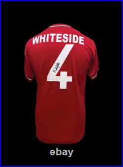 Norman Whiteside Signed Manchester United 1985 Football Shirt Coa & Proof