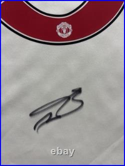 Noussair Mazraoui Hand Signed Manchester United Jersey 24/25 SMALL HOLE