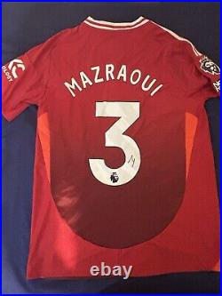 Noussair Mazraoui Signed Manchester United 24/25 Shirt -Comes With Proof