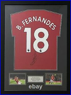 OFFER! Framed Bruno Fernandes Signed Manchester United Shirt +COA