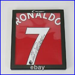 OFFICIAL Cristiano Ronaldo signed Manchester United 21-22 home shirt w proof