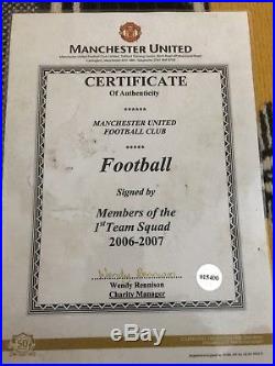 Offers Manchester United memorabilia Signed Football On Genuine United Football