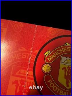 Official Hand Signed Manchester United Birthday Card Ferguson Cantona Beckham