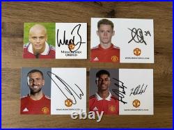 Official Hand-Signed Manchester United Club Card Bundle x 4 Cards (14)