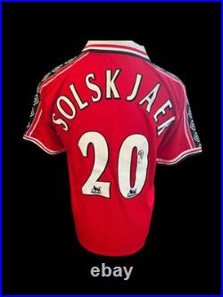 Ole Gunnar Solskjær Manchester United 1998-99 Hand Signed Retro Home Shirt