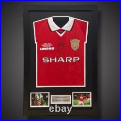 Ole Gunnar Solskjaer Hand Signed Manchester United Football Shirt Framed £299