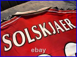 Ole Gunnar Solskjaer Manchester United 1996 Number 20 Home Shirt Signed COA