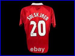 Ole Gunnar Solskjaer Manchester United Signed 1999 CL Final Football Shirt COA