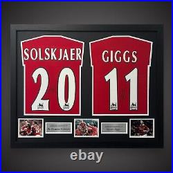 Ole Gunnar Solskjaer & Ryan Giggs Manchester United Dual Framed Shirts £500