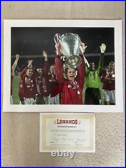Ole Gunnar Solskjaer SIGNED Photo Manchester United with COA