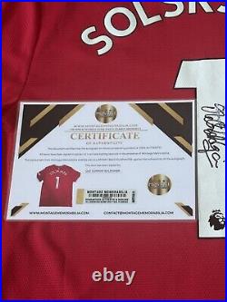 Ole Gunnar Solskjaer Signed Manchester United Shirt Home, 2021-22 (Montage)