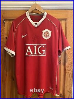 Ole Solskjaer Hand Signed Manchester United Home Shirt 2006-07 Champions
