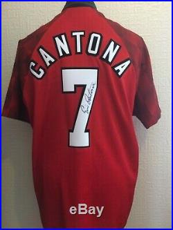 Original Manchester United 1996 7 Shirt Signed By Eric Cantona With Guarantee