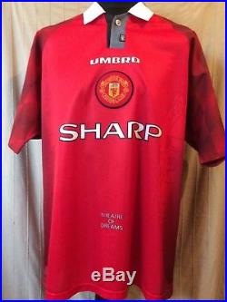 Original Manchester United Number 7 Shirt Signed By Eric Cantona With Guarantee