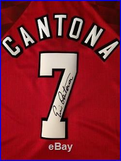 Original Manchester United Number 7 Shirt Signed By Eric Cantona With Guarantee