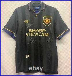 Original Manchester United Signed 1993 / 1995 Kung Fu Away Shirt