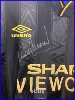 Original Manchester United Signed 1993 / 1995 Kung Fu Away Shirt