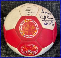 Original Signed 1980 Mitre Match Ball Manchester United V City Derby Football