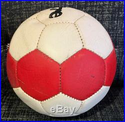 Original Signed 1980 Mitre Match Ball Manchester United V City Derby Football
