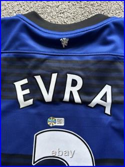 Patrice Evra #3 Hand Signed 2011/13 Manchester United Away Shirt with COA AFTAL Patrice Evra #3 Hand Signed 2011/13 Manchester United Away Shirt with COA AFTAL