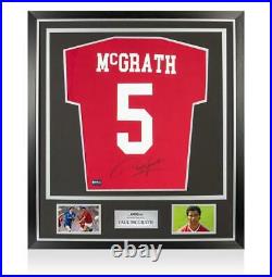 Paul McGrath Back Signed Modern Manchester United Home Shirt In Classic Frame