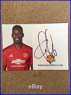 Paul Pobga Manchester United Signed Club Card Very Rare & Authentic Autograph
