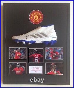 Paul Pogba Hand Signed Mounted Manchester United FC Football Boot