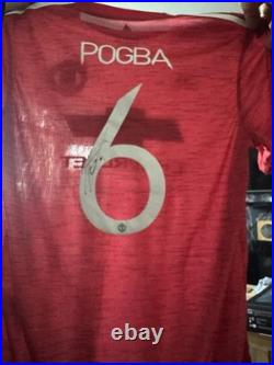 Paul Pogba Manchester United Signed Match Shirt Large