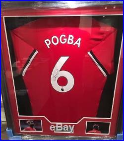 Paul Pogba Signed & FRAMED Manchester United Shirt AFTAL COA (A)