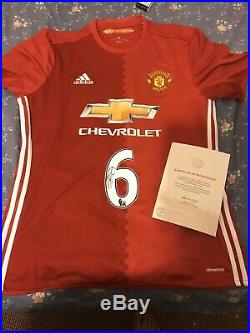 Paul Pogba Signed Manchester United Football Shirt See Proof & Coa
