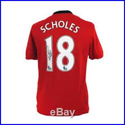 Paul Scholes #18 Hand Signed Manchester United Shirt 2014/2015
