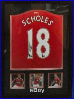 Paul Scholes #18 Signed Manchester United shirt