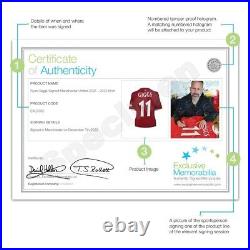 Paul Scholes And Ryan Giggs Signed Manchester United 2021-22 Shirts. Dual Frame