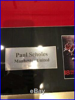 Paul Scholes Autographed Manchester United Signed And Framed Football Shirt