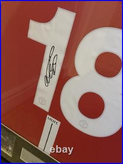 Paul Scholes Manchester United Framed Football Jersey Shirt & Signature No COA