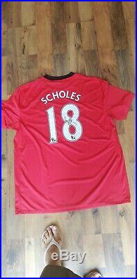 Paul Scholes Manchester United Signed Shirt With COA