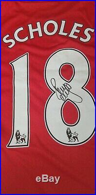 Paul Scholes Manchester United Signed Shirt With COA