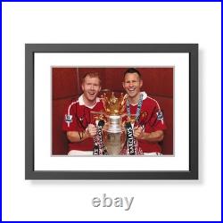 Paul Scholes & Ryan Giggs Signed Manchester United Photo Man Utd Autograph COA