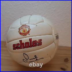 Paul Scholes Signed Football Manchester United 1999 England Umbro Sharp Sponser