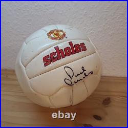 Paul Scholes Signed Football Manchester United 1999 England Umbro Sharp Sponser