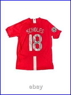 Paul Scholes Signed Manchester United 2008 Uefa Champions League Football Shirt