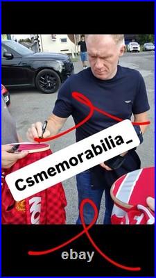 Paul Scholes Signed Manchester United 2012/2013 Home Shirt With Exact Proof
