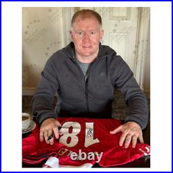 Paul Scholes Signed Manchester United 2022-23 Football Shirt. Standard Frame