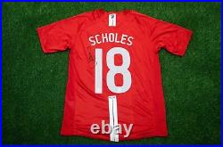 Paul Scholes Signed Manchester United F. C. Shirt AFTAL COA