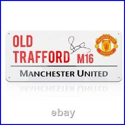 Paul Scholes Signed Manchester United Street Sign. Framed