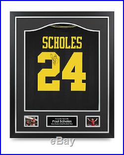 Paul Scholes Signed Shirt Framed Manchester United Autograph Jersey Memorabilia