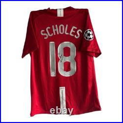 Paul Scholes signed shirt 2008 UCL FINAL PHOTO PROOF MANCHESTER UNITED JERSEY Paul Scholes signed shirt 2008 UCL FINAL PHOTO PROOF MANCHESTER UNITED JERSEY