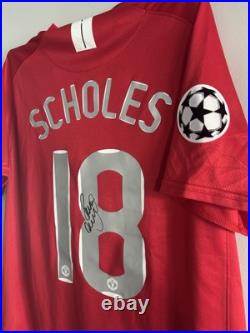 Paul Scholes signed shirt 2008 UCL FINAL PHOTO PROOF MANCHESTER UNITED JERSEY Paul Scholes signed shirt 2008 UCL FINAL PHOTO PROOF MANCHESTER UNITED JERSEY
