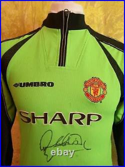 Peter Schmeichel Goalkeeper signed 1998 1999 Manchester United Football Shirt