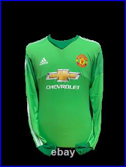 Peter Schmeichel Signed Manchester United Goalkeeper With Shirt & Proof